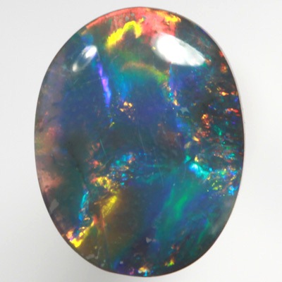 SOLID BLACK OPAL Gemmy golden multicolour SEE VIDEO